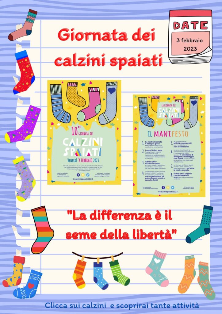 LA GIORNATA DEI CALZINI SPAIATI: 3 FEBBRAIO 2023